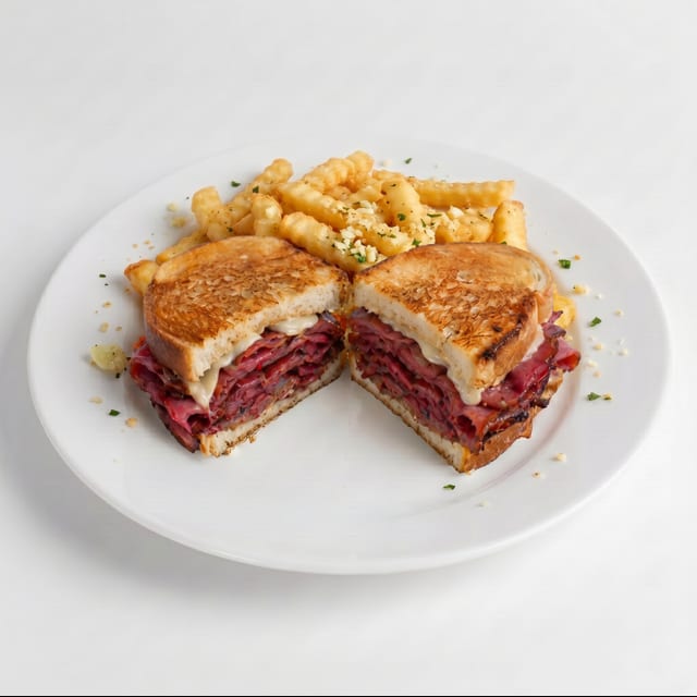 Spicy Pastrami Griller Sandwich.