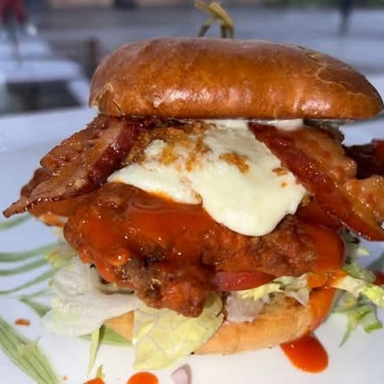 Buffalo Chicken Burger Delight